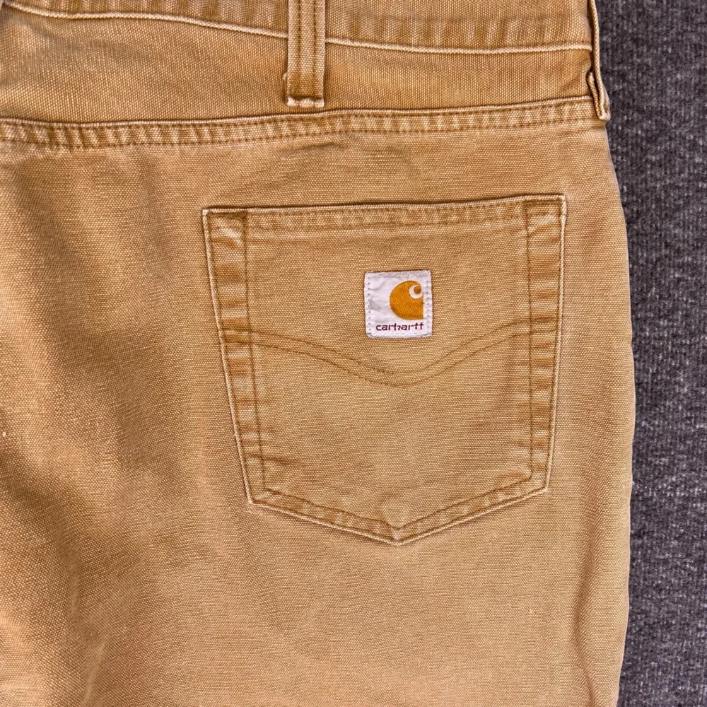 Carhartt‎ Pants Mens 40x30 Tan Duck Canvas Relaxed Workwear Brown Rugged Utility